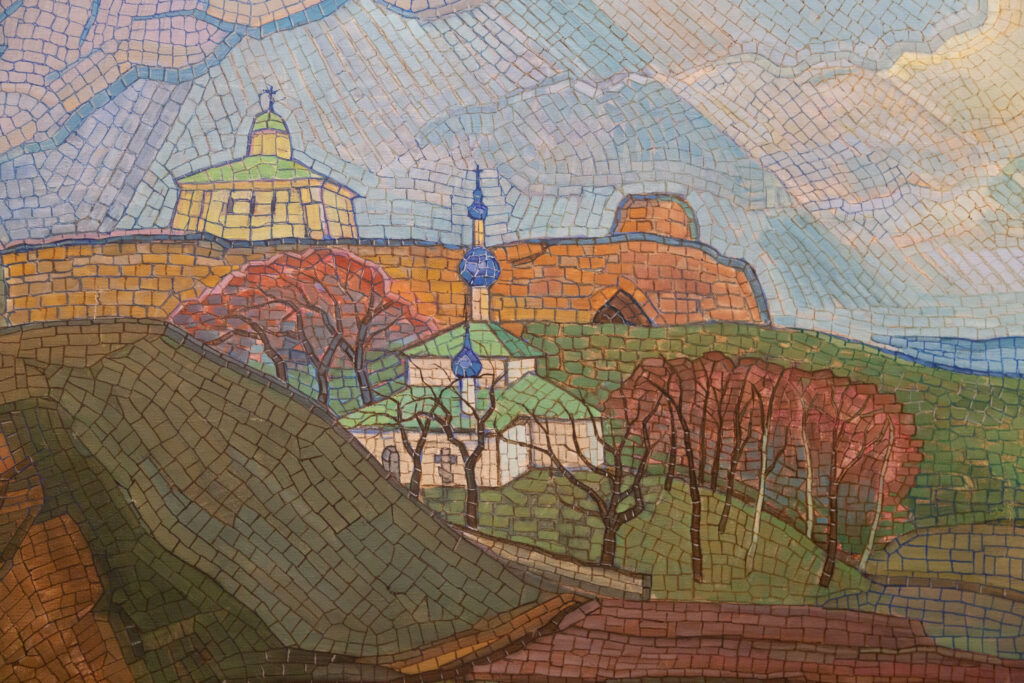 Изборск. Эскиз мозаики, фрагмент. 1943. ПГМЗ