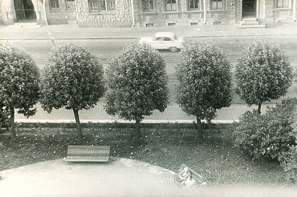 Скверик перед домом № 34-36. 1970-е гг.